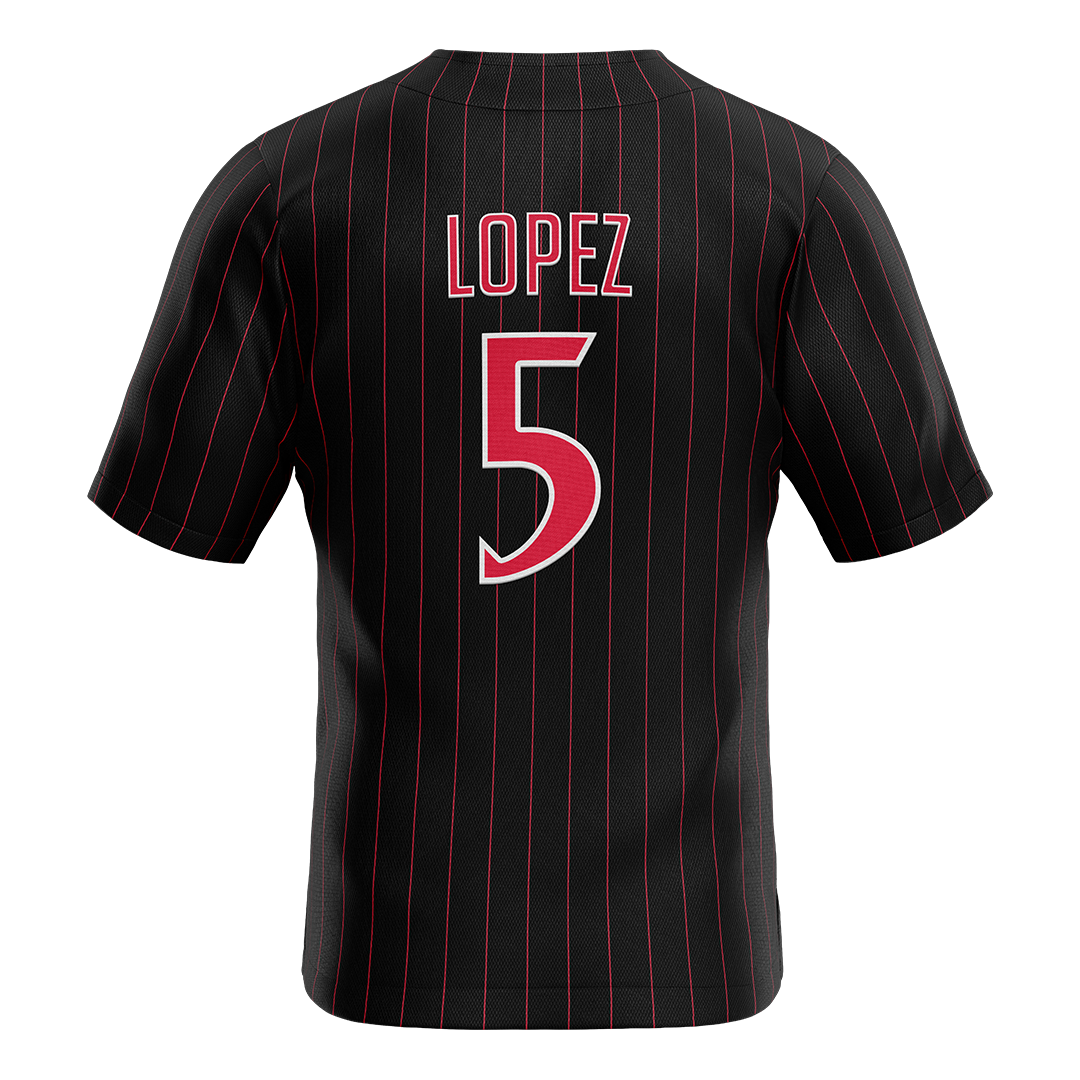 SDSU Black Baseball Jersey - Nate Lopez