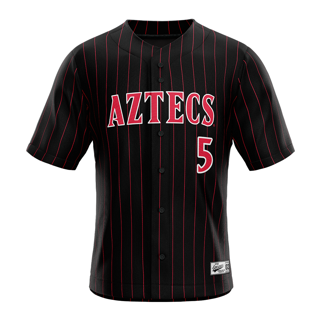 SDSU Black Baseball Jersey - Nate Lopez