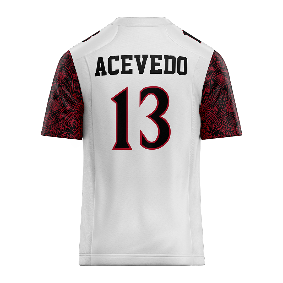 SDSU White Football Jersey - Nathan Acevedo