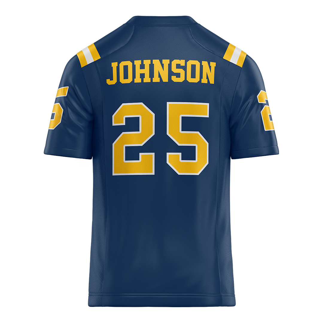 New Haven Blue Football Jersey - Nehemiah Johnson