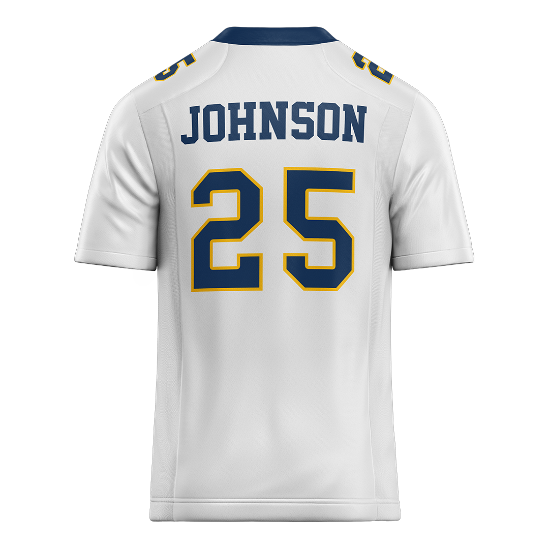 New Haven White Football Jersey - Nehemiah Johnson