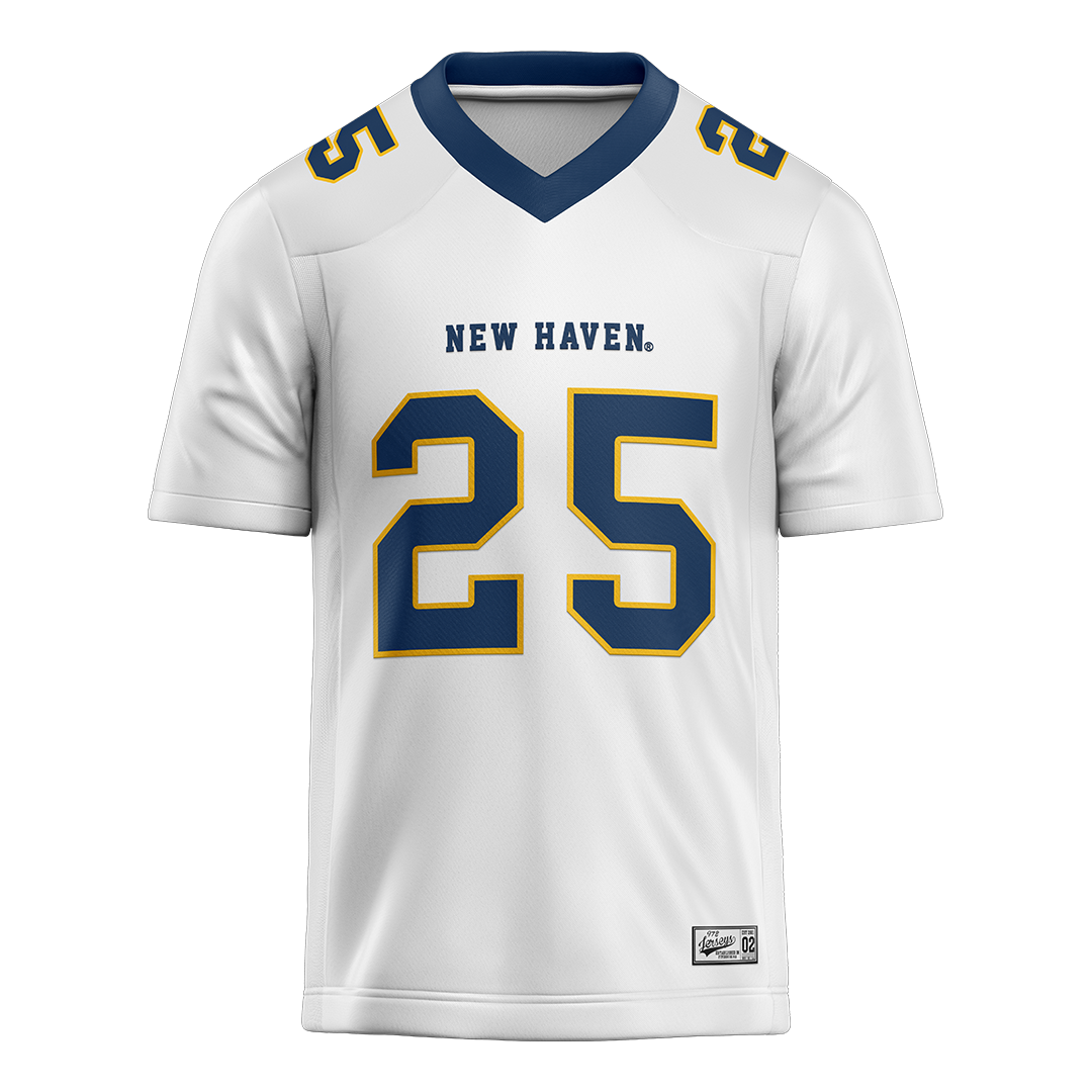 New Haven White Football Jersey - Nehemiah Johnson