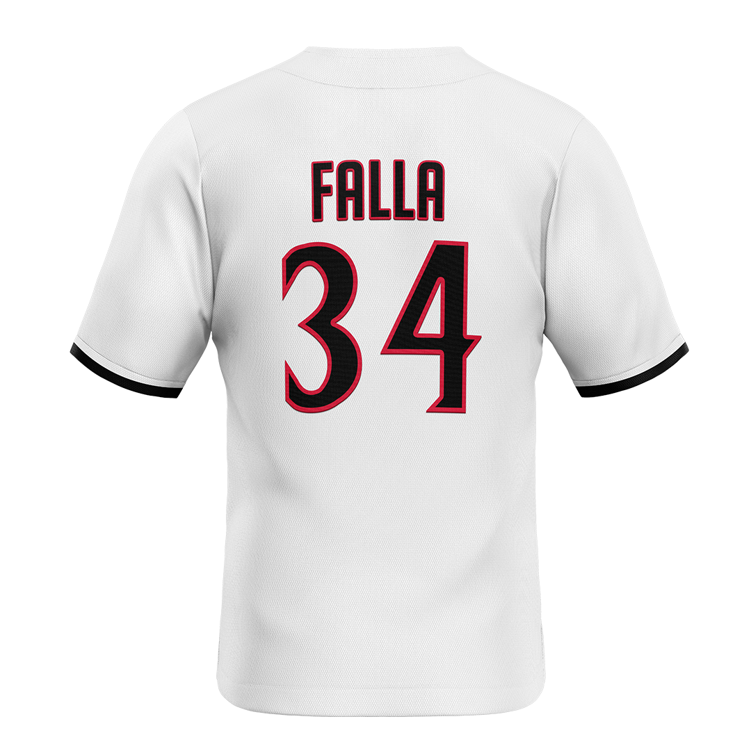 SDSU White Baseball Jersey - Nick Falla