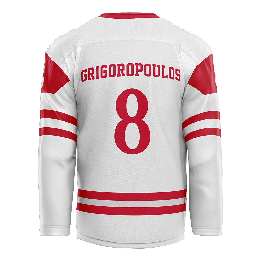 SDSU White Hockey Jersey - Nick Grigoropoulos