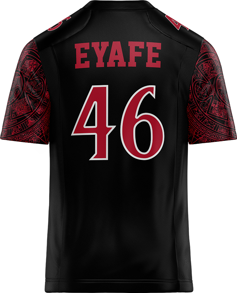 SDSU Black Football Jersey - Oberhiri Eyafe