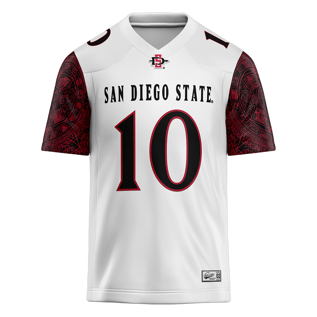SDSU White Football Jersey - Parker Threatt