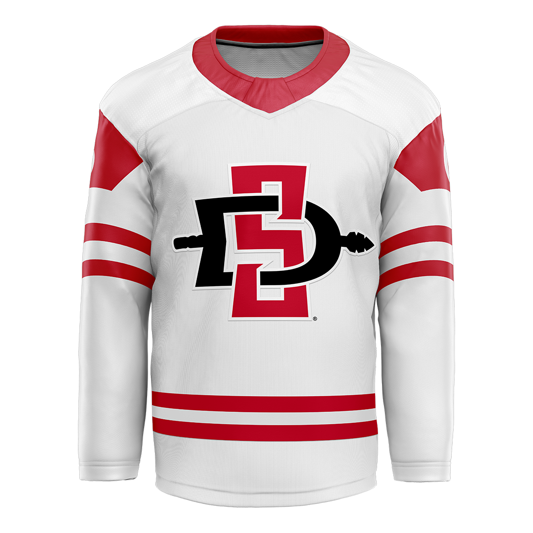 SDSU White Hockey Jersey - Patrick Morris