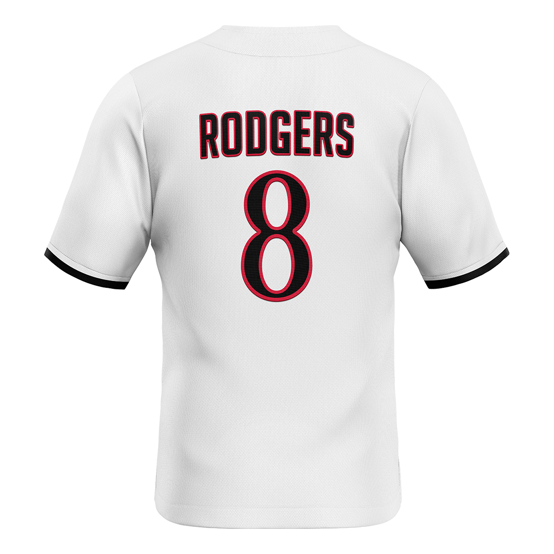 SDSU White Baseball Jersey - Peyton Rodgers