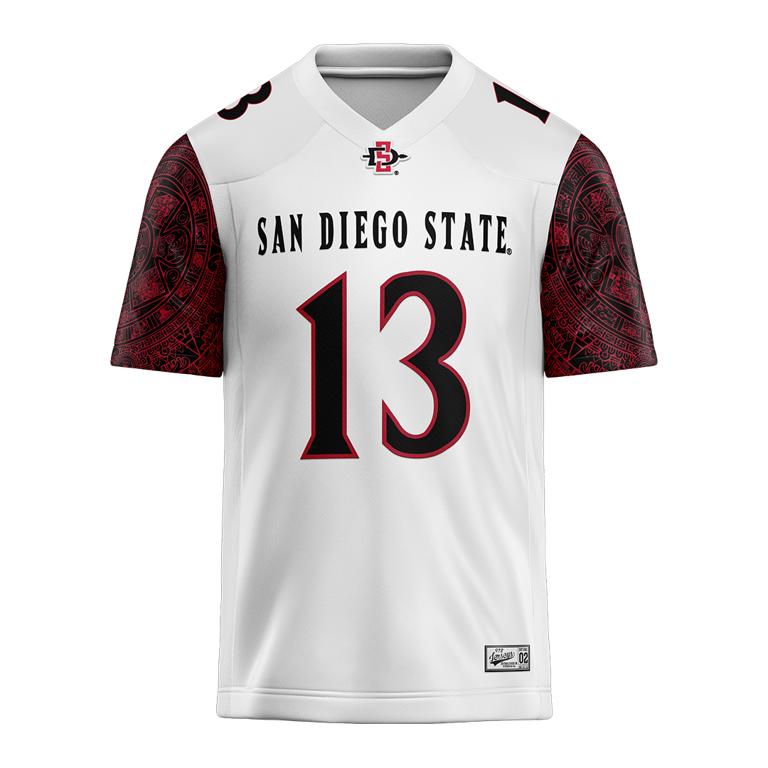 SDSU White Football Jersey - Prince Williams