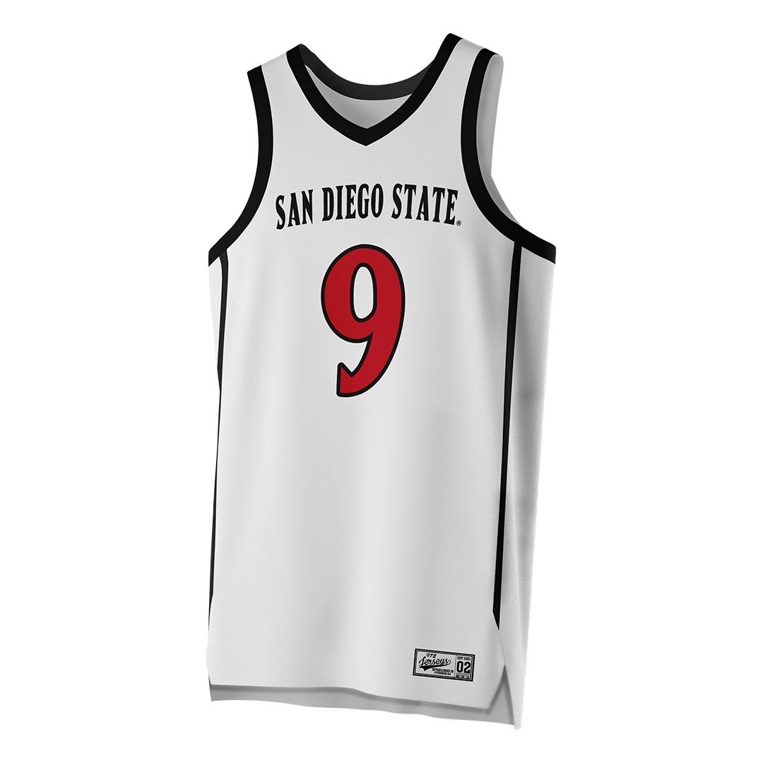 SDSU White Basketball Jersey - Raymar Gonzales
