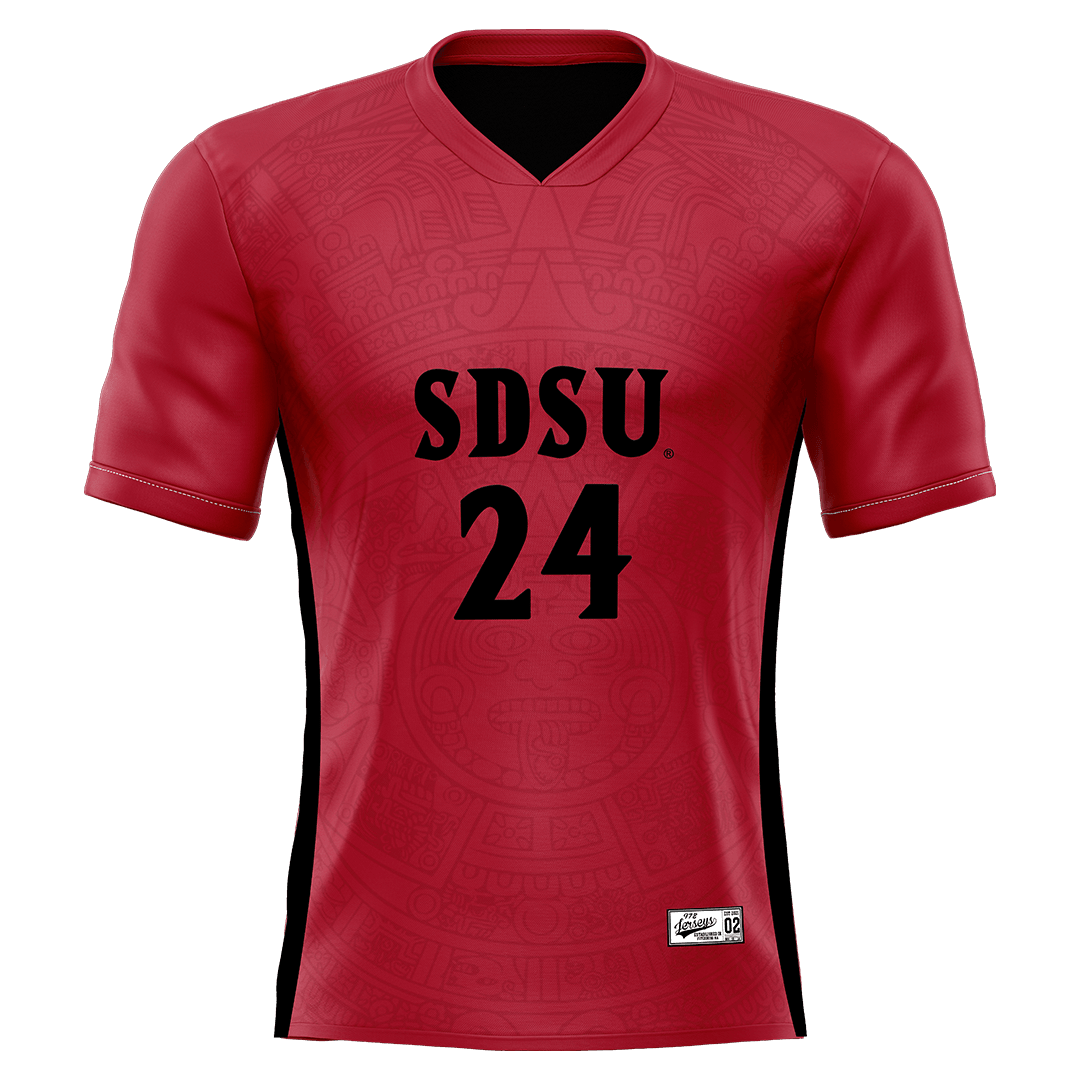 SDSU Red Soccer Jersey - Carlin Blake