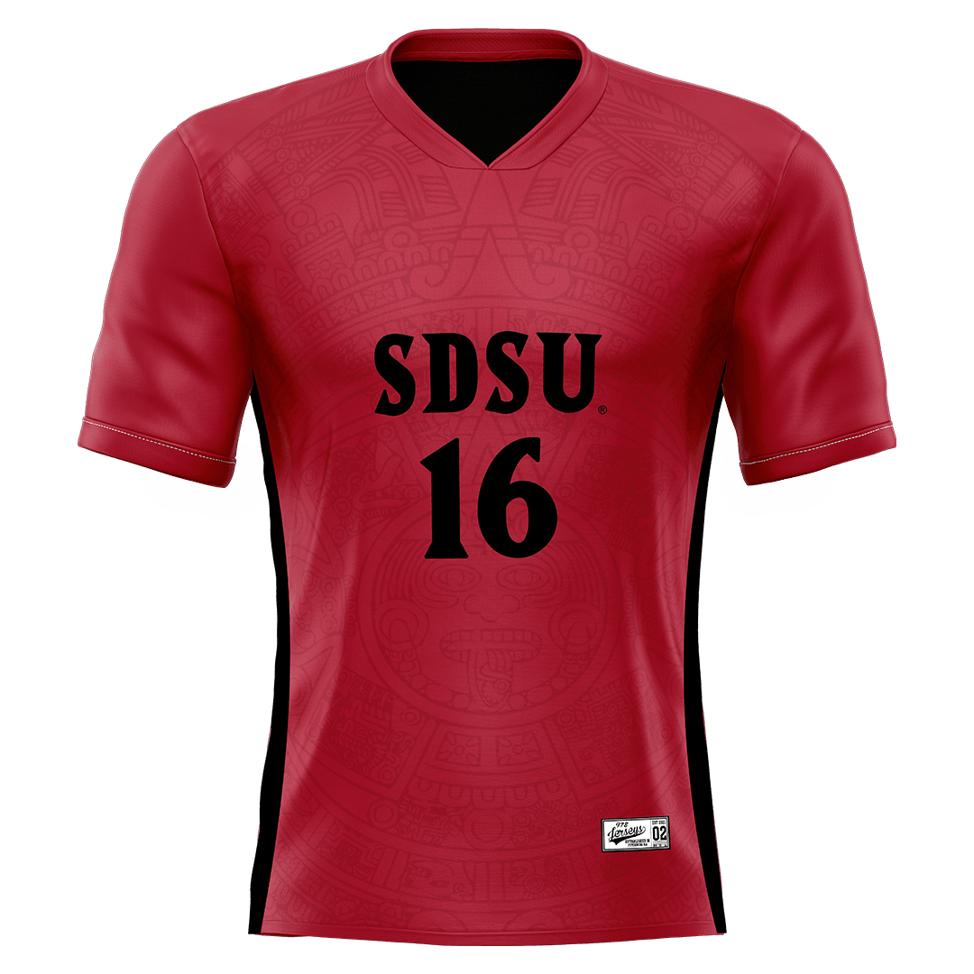 SDSU Red Soccer Jersey - Trinity Coker