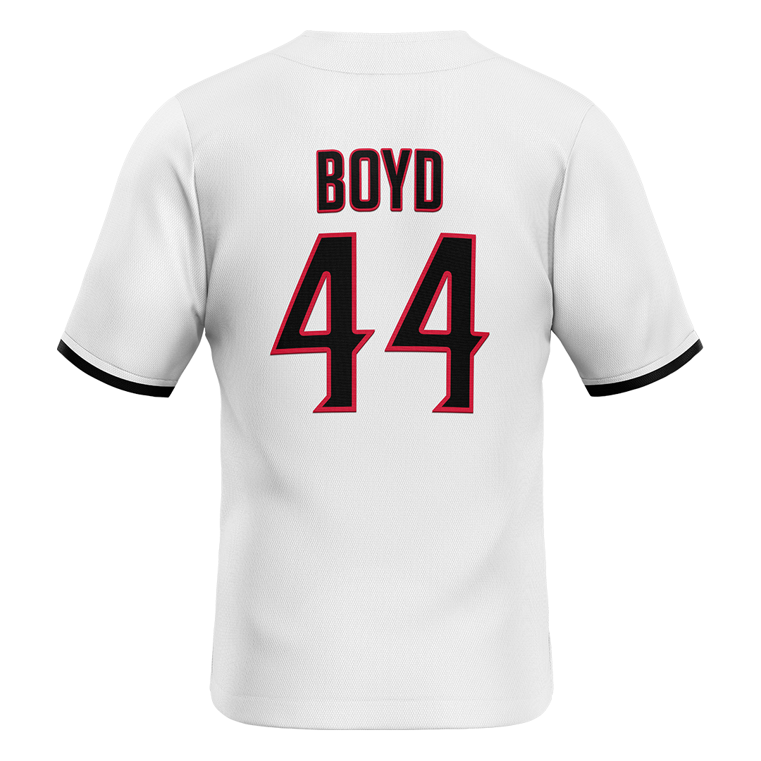 SDSU White Baseball Jersey - Reeve Boyd