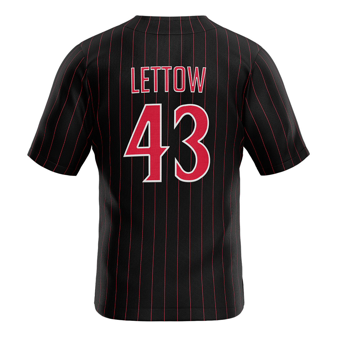 SDSU Black Baseball Jersey - Rohan Lettow