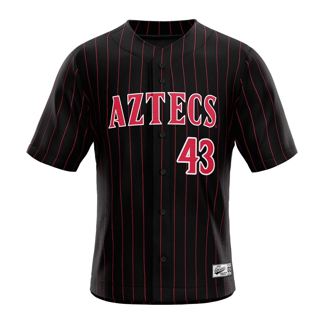 SDSU Black Baseball Jersey - Rohan Lettow
