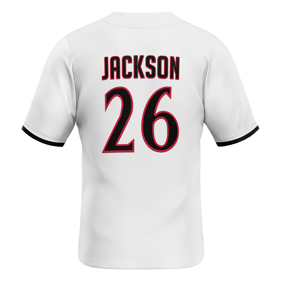 SDSU White Baseball Jersey - Ryan Jackson