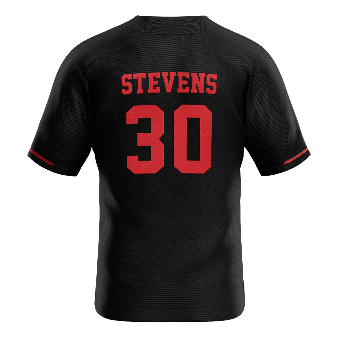 Jax State Black Baseball Jersey - Ryan Stevens