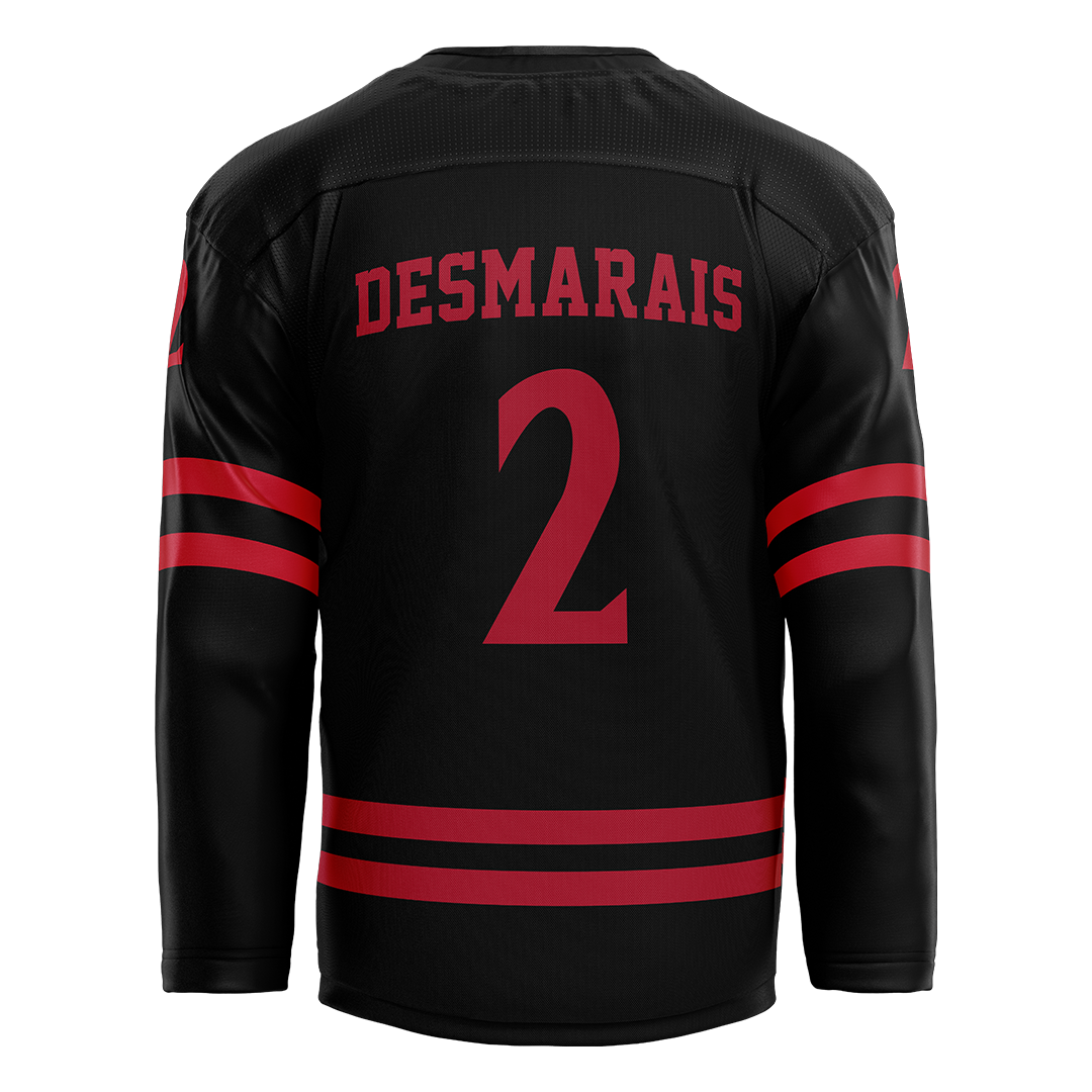 SDSU Black Hockey Jersey - Luke Desmarais