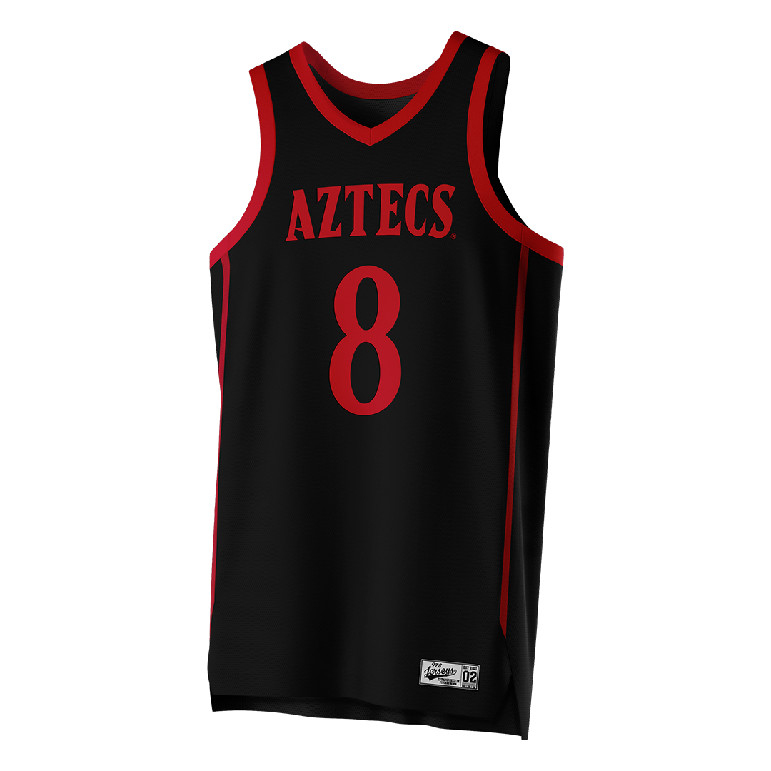 SDSU Black Basketball Jersey - Tae Simmons