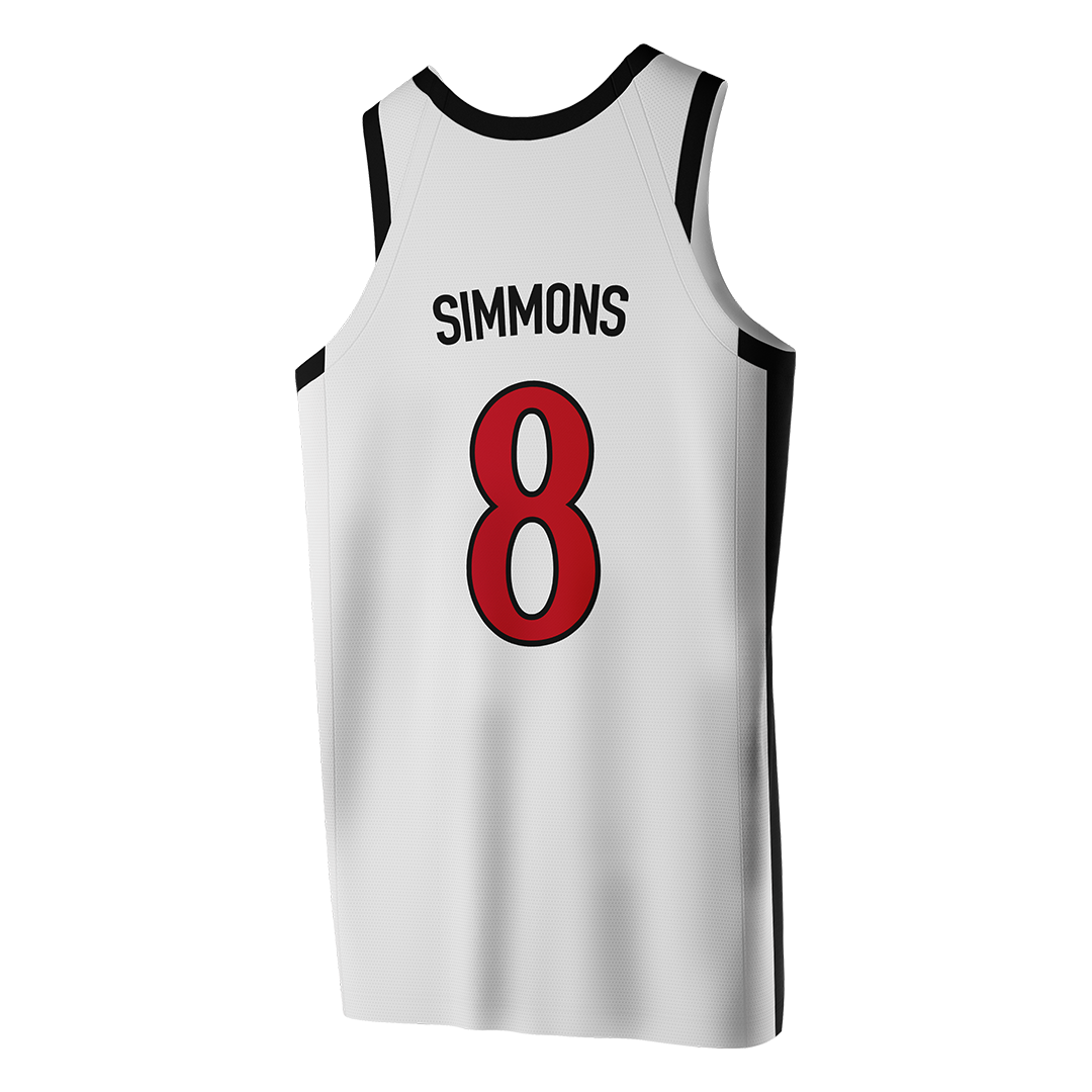 SDSU White Basketball Jersey - Tae Simmons