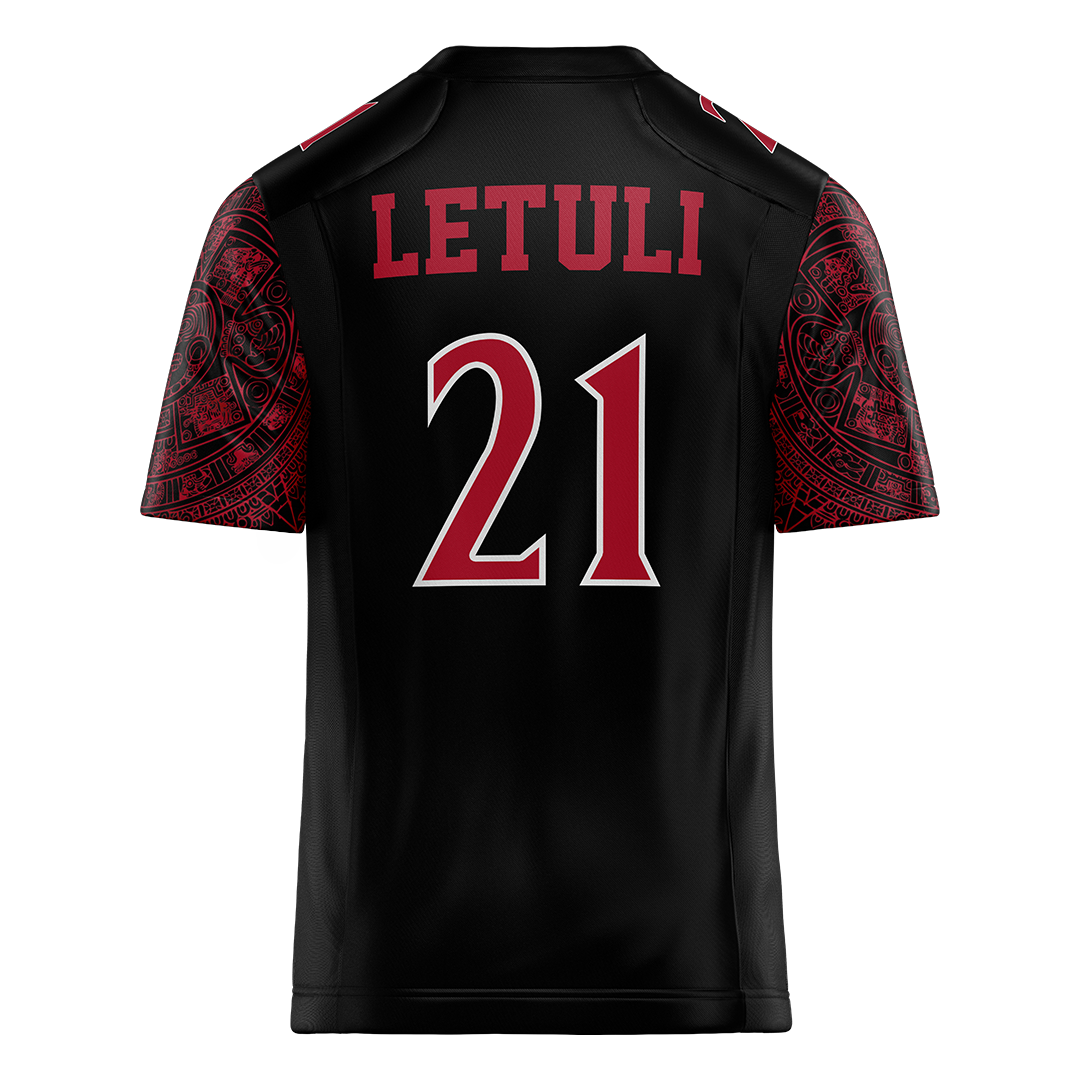 SDSU Black Football Jersey - Tano Letuli