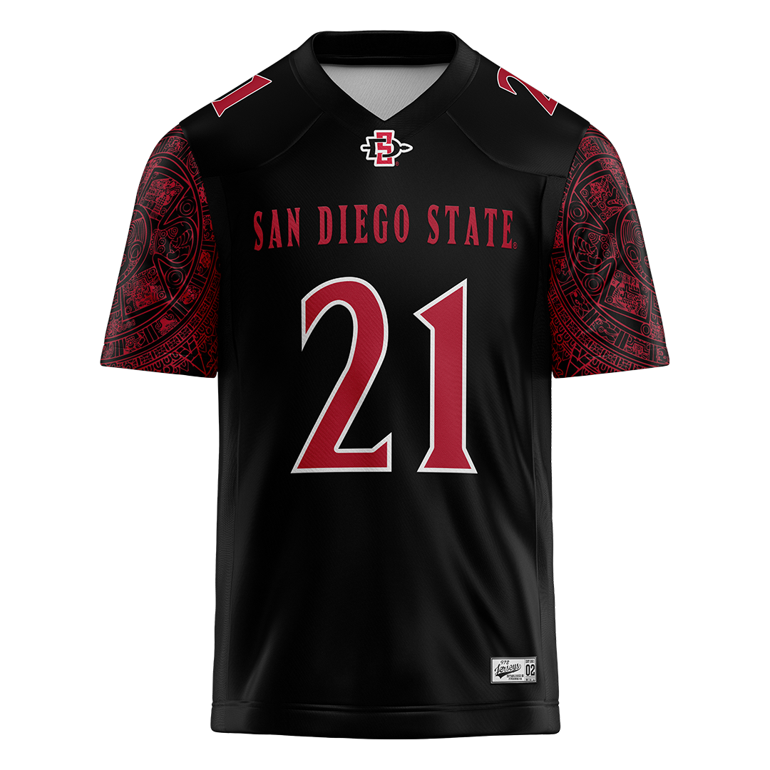 SDSU Black Football Jersey - Tano Letuli