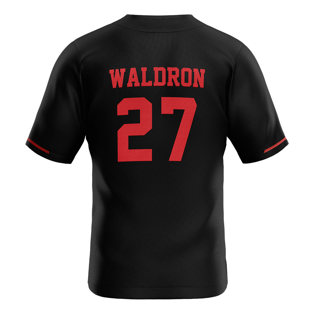 Jax State Black Baseball Jersey - Taylor Waldron