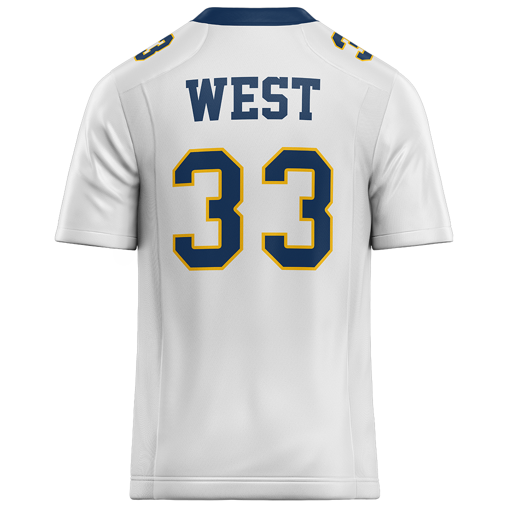New Haven White Football Jersey - Thomas West