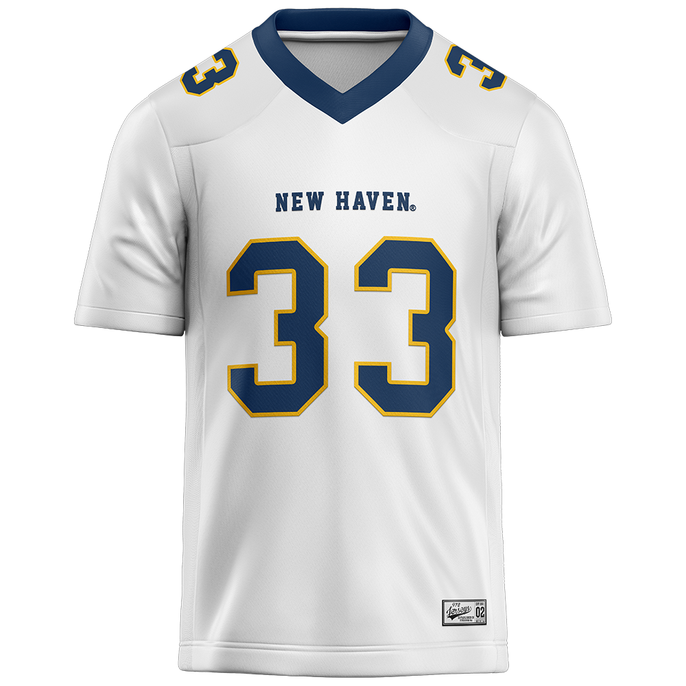 New Haven White Football Jersey - Thomas West