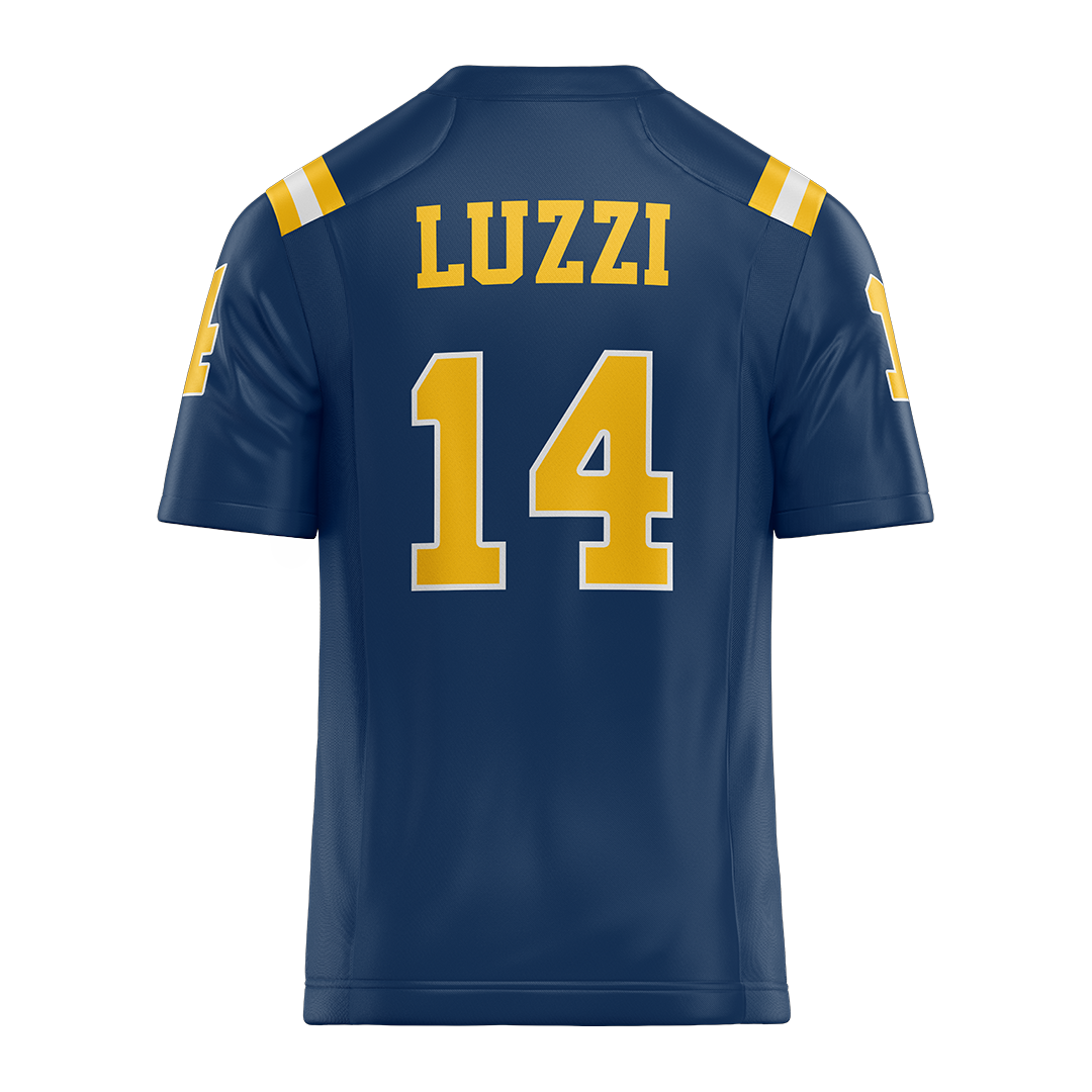 New Haven Blue Football Jersey - Austin Luzzi