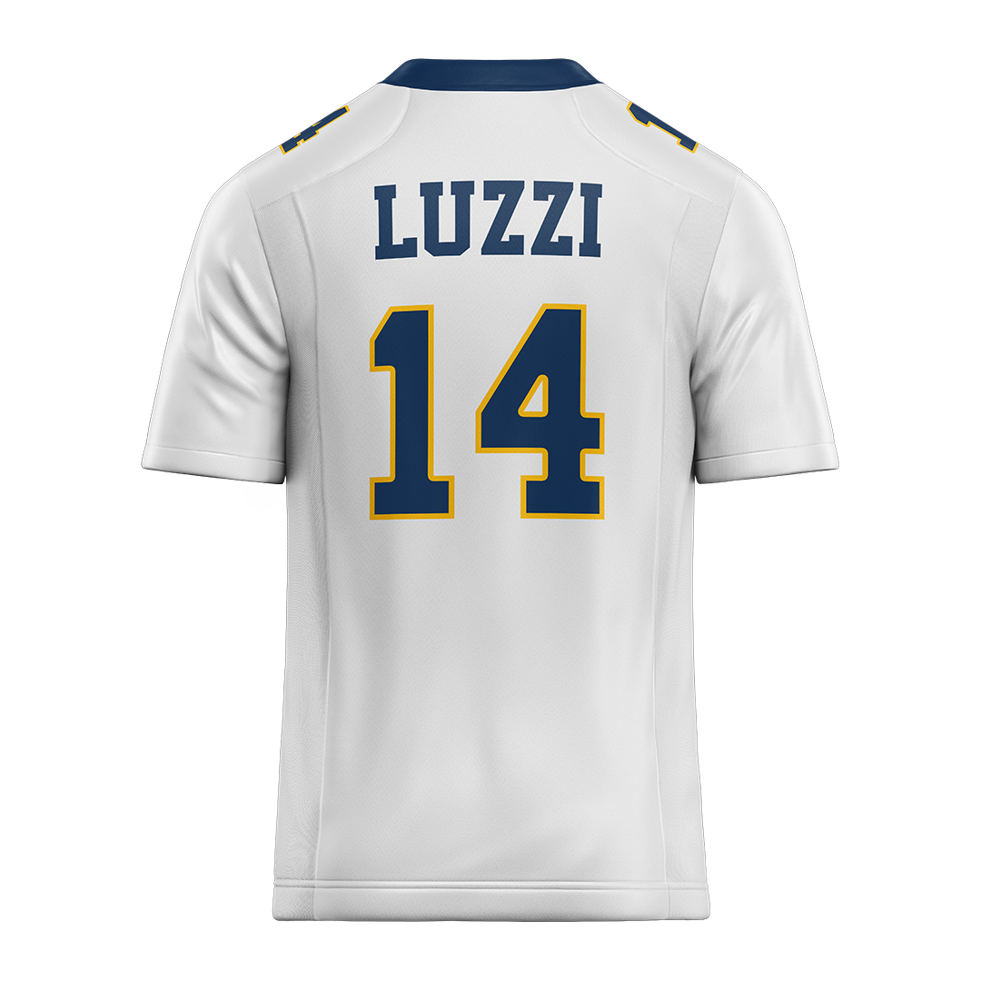 New Haven White Football Jersey - Austin Luzzi