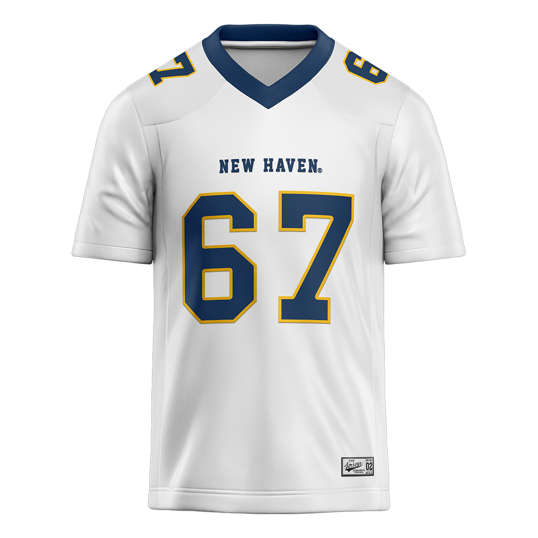 New Haven White Football Jersey - Success Chikezie