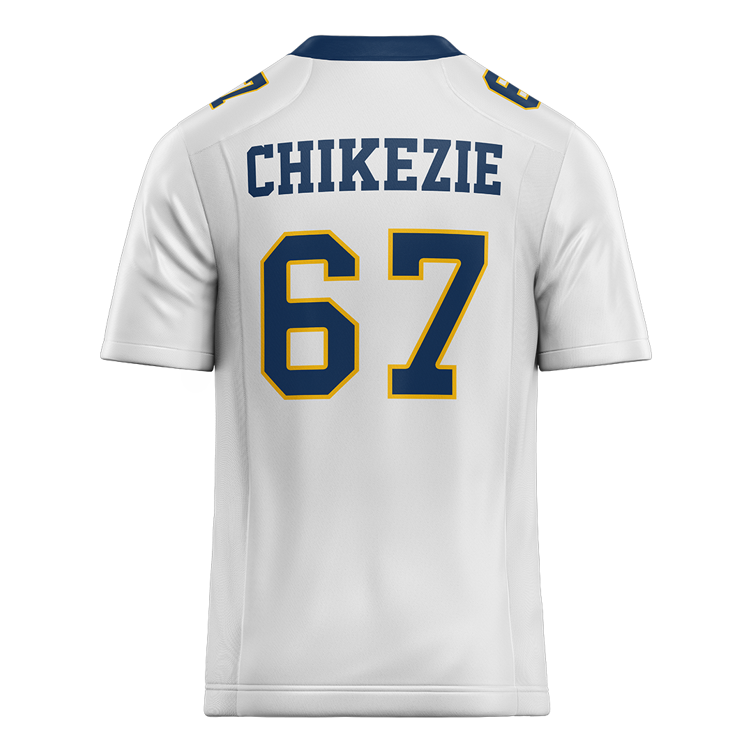 New Haven White Football Jersey - Success Chikezie