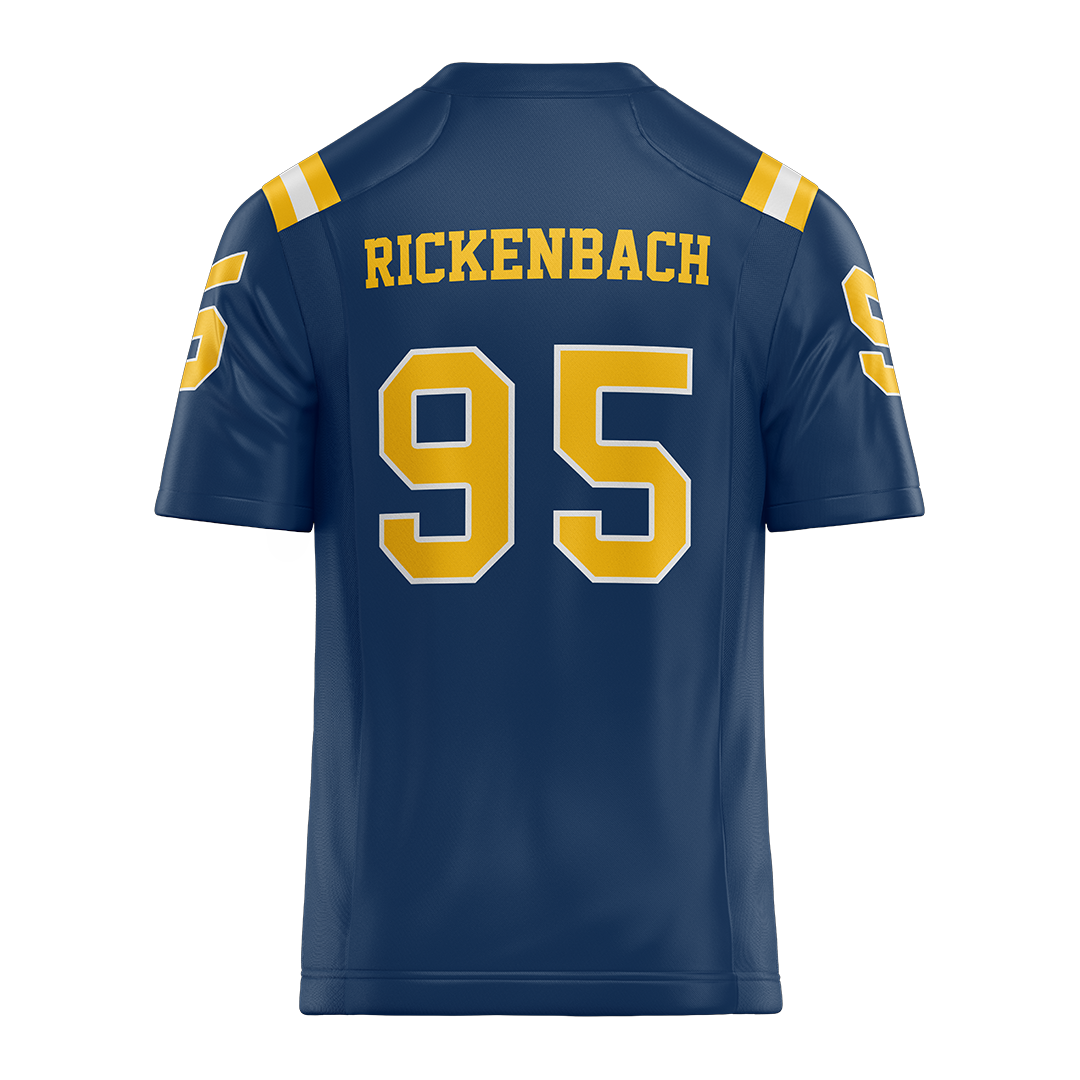 New Haven Blue Football Jersey - Chuck Rickenbach