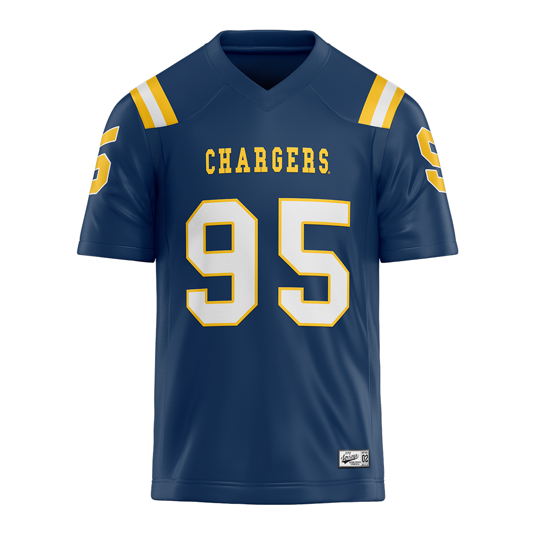 New Haven Blue Football Jersey - Chuck Rickenbach
