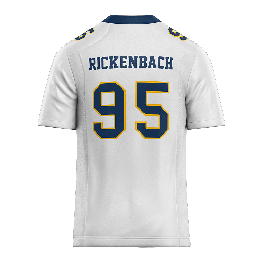 New Haven White Football Jersey - Chuck Rickenbach