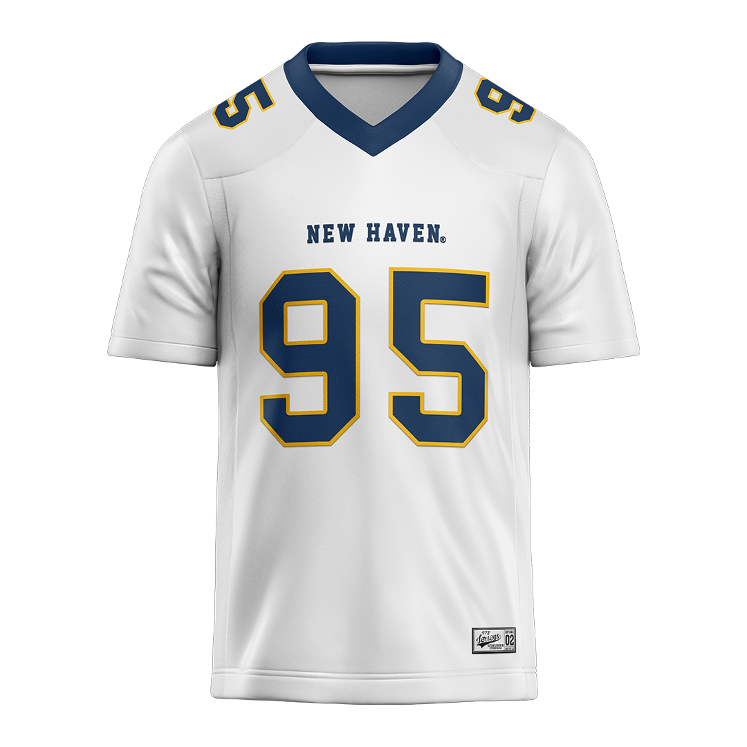 New Haven White Football Jersey - Chuck Rickenbach