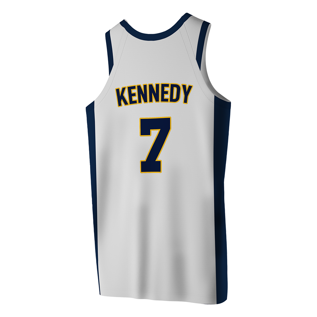 Men's New Haven White Basketball Jersey - Dior Kennedy