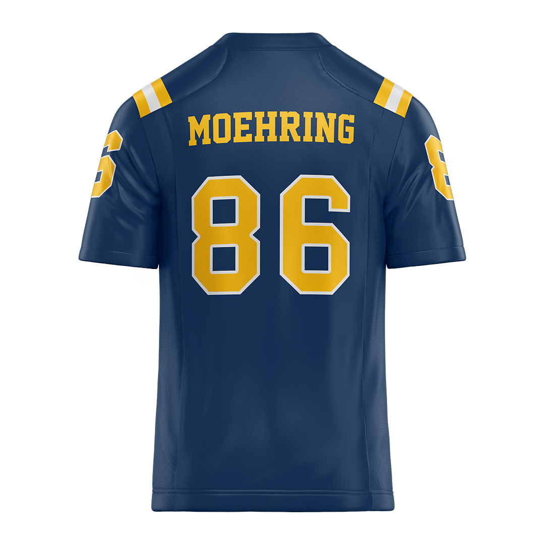 New Haven Blue Football Jersey - Gavin Moehring