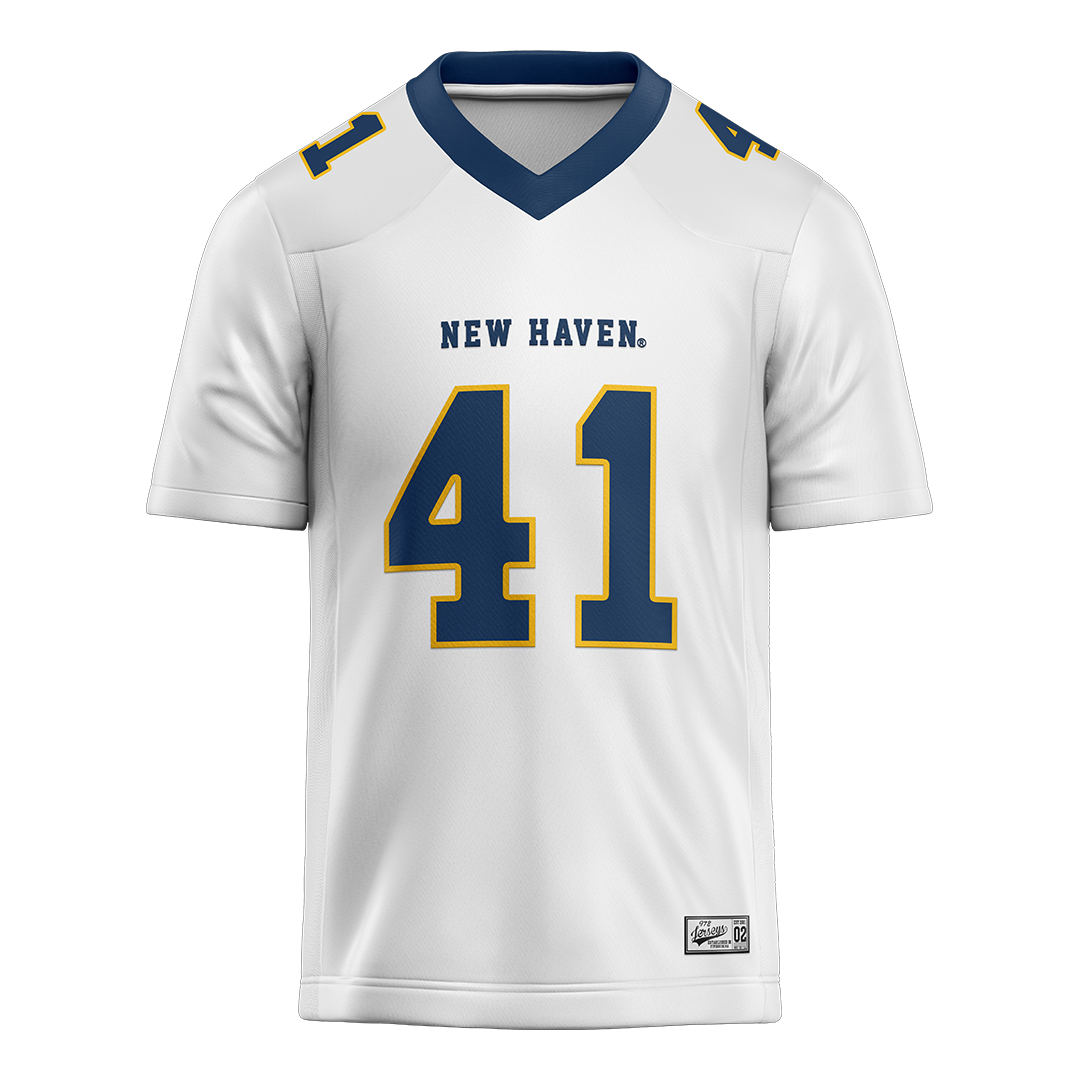 New Haven White Football Jersey - Irvin Briggs IV