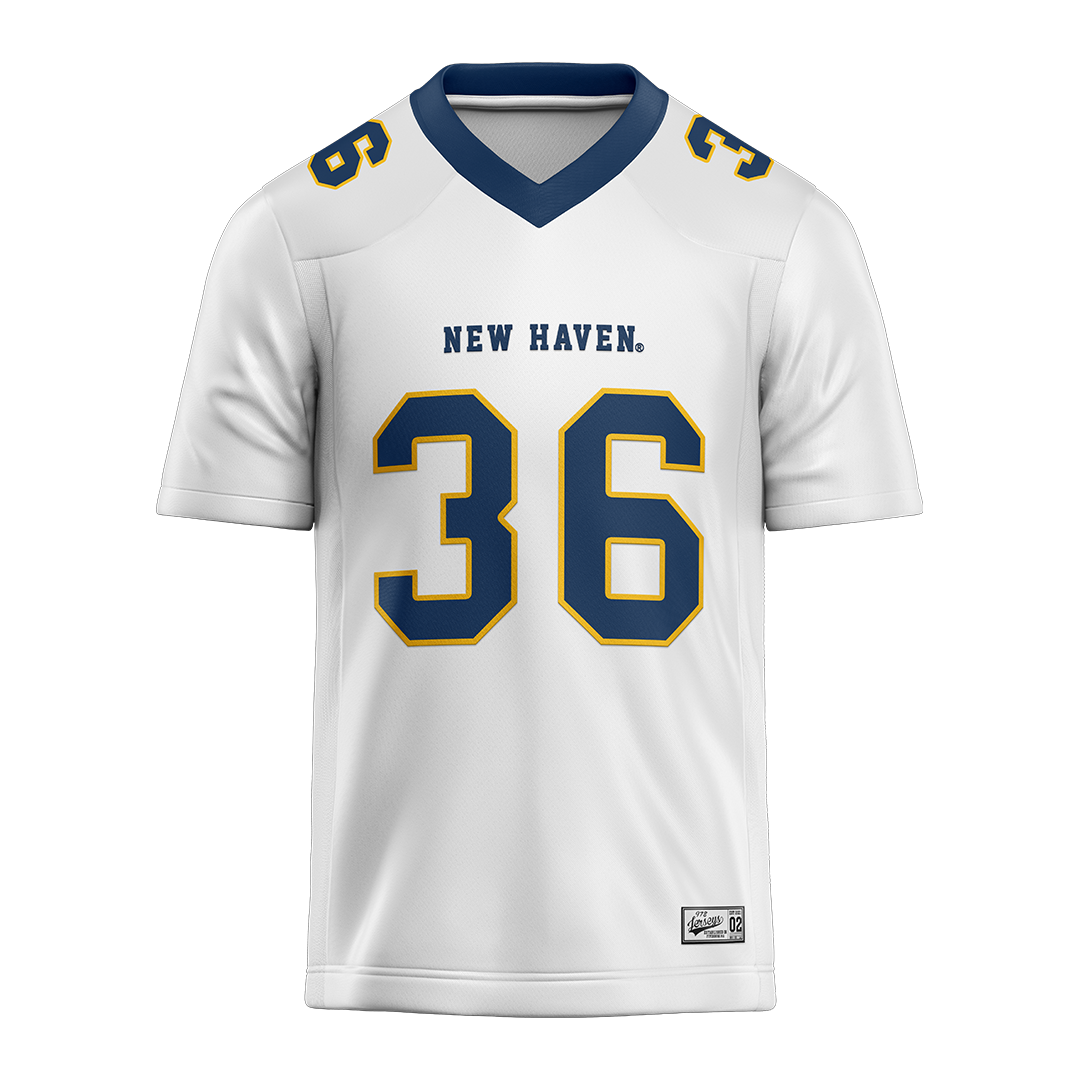 New Haven White Football Jersey - Jahad Thompson