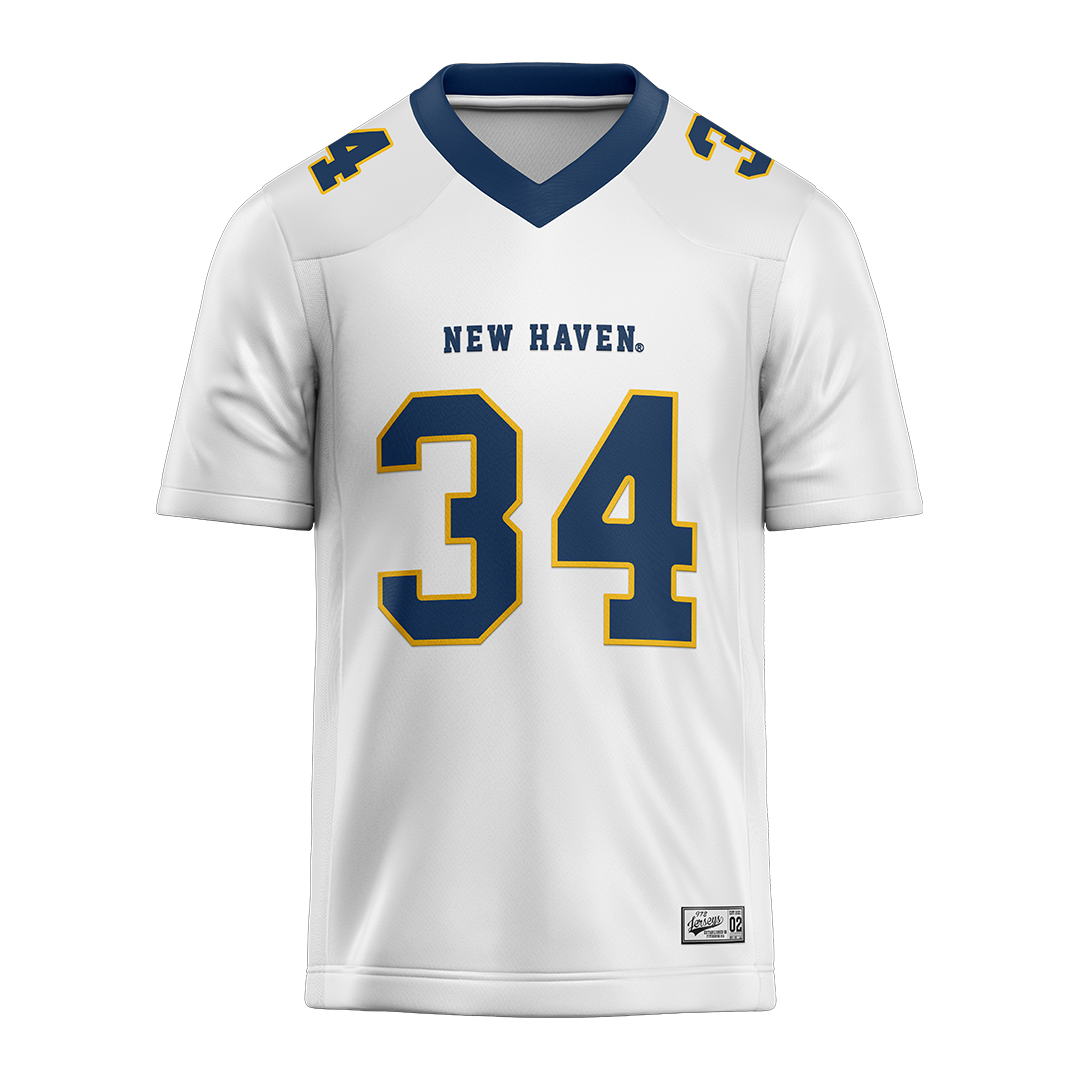New Haven White Football Jersey - Jamal McClellan