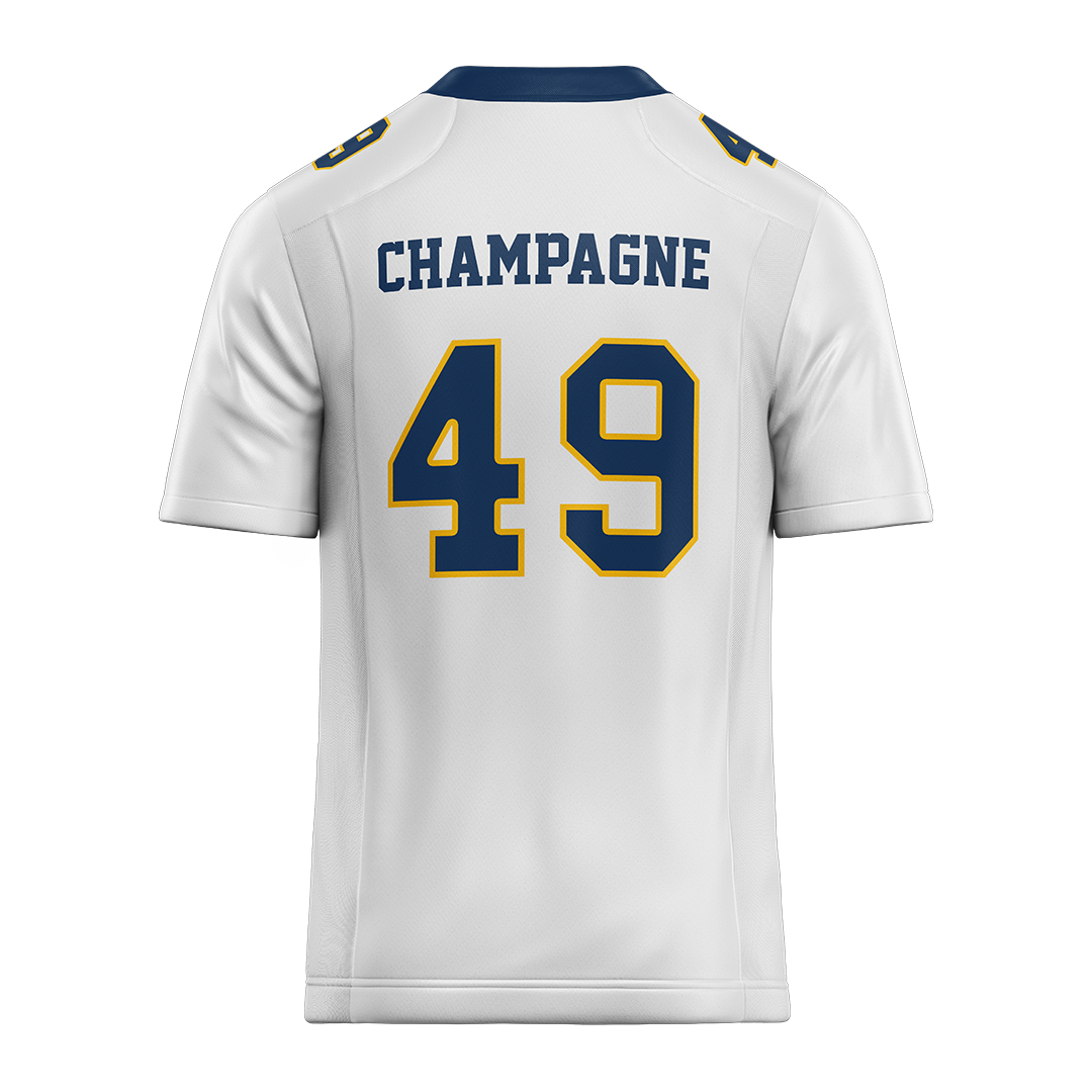 New Haven White Football Jersey - Jason Champagne
