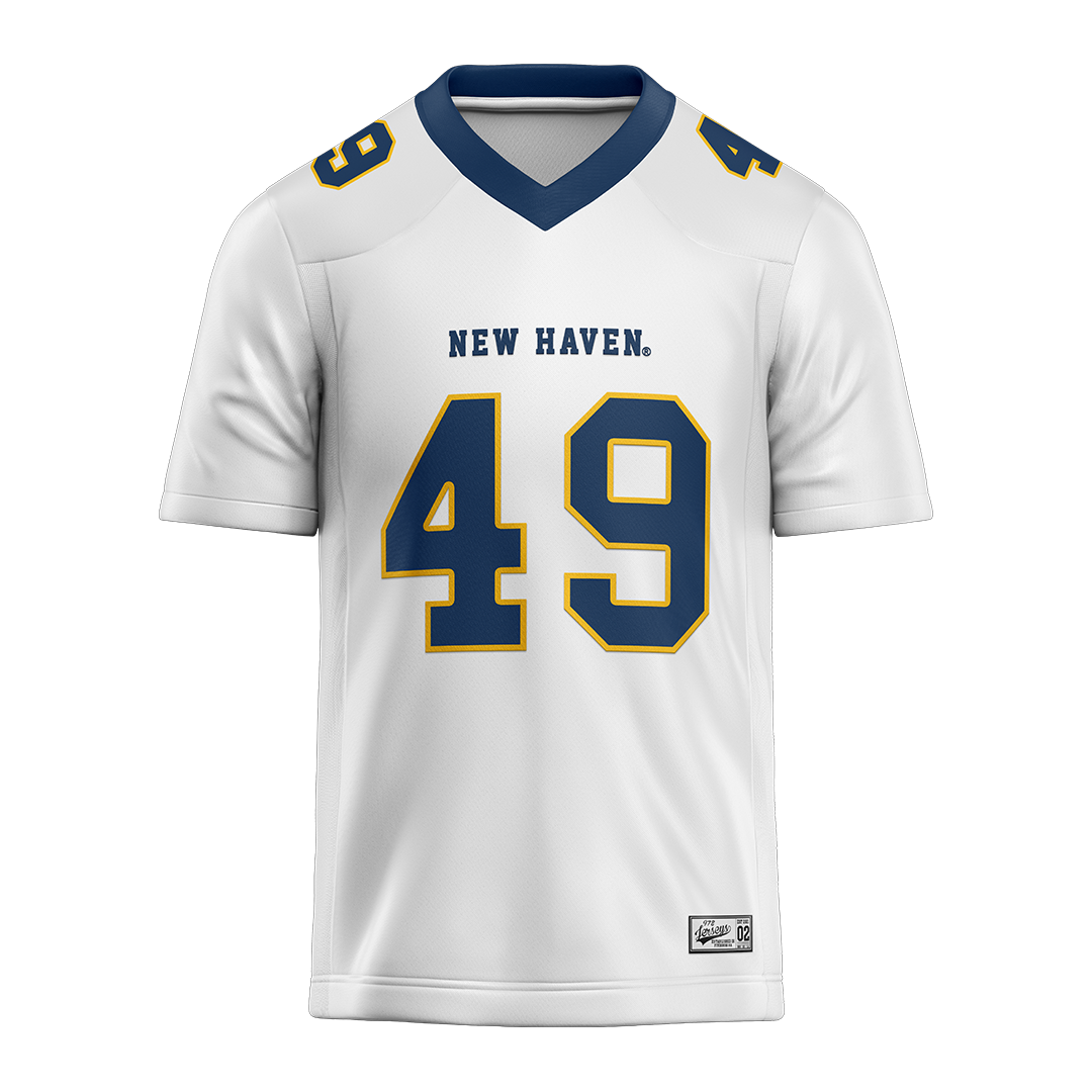 New Haven White Football Jersey - Jason Champagne