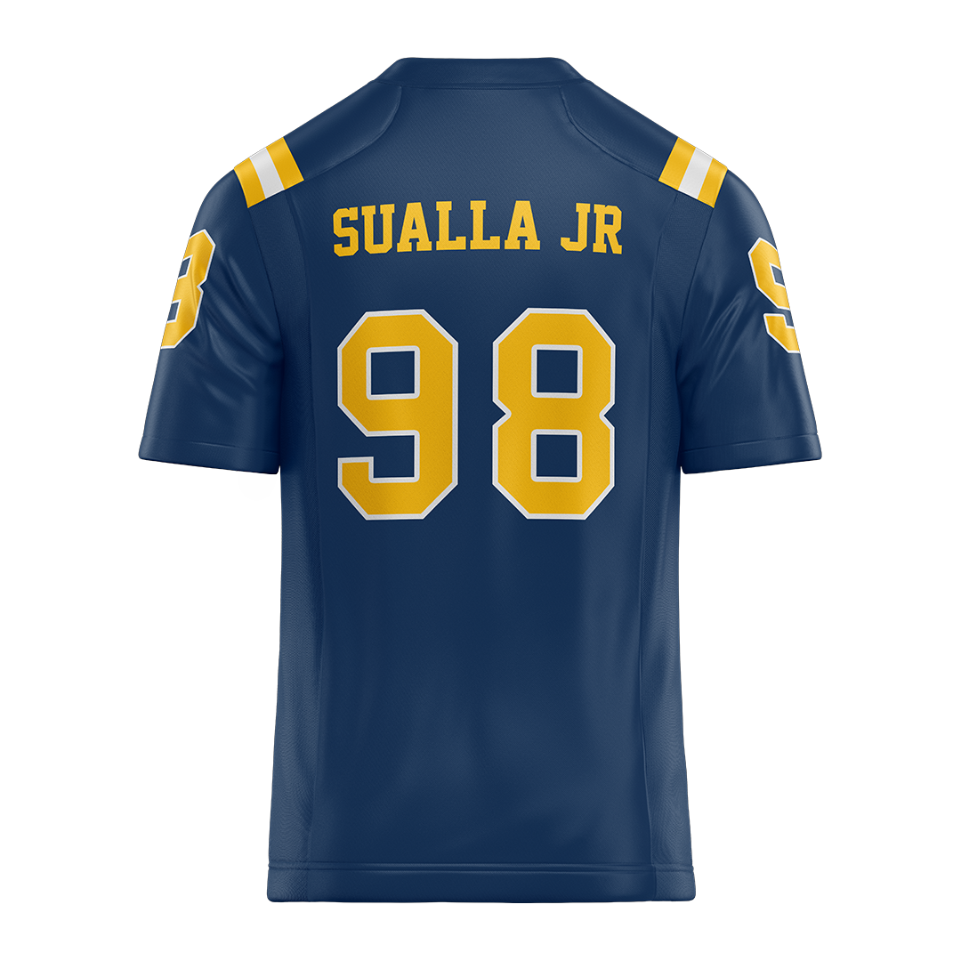 New Haven Blue Football Jersey - John Sualla Jr