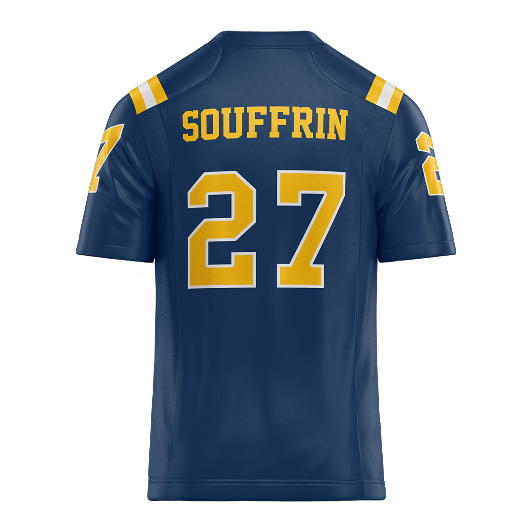 New Haven Blue Football Jersey - Nicholas Souffrin
