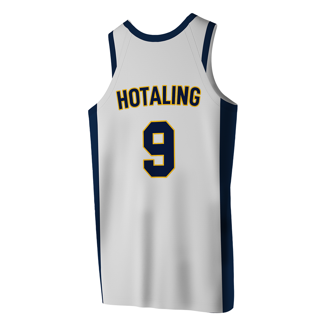 Men's New Haven White Basketball Jersey - Owen Hotaling