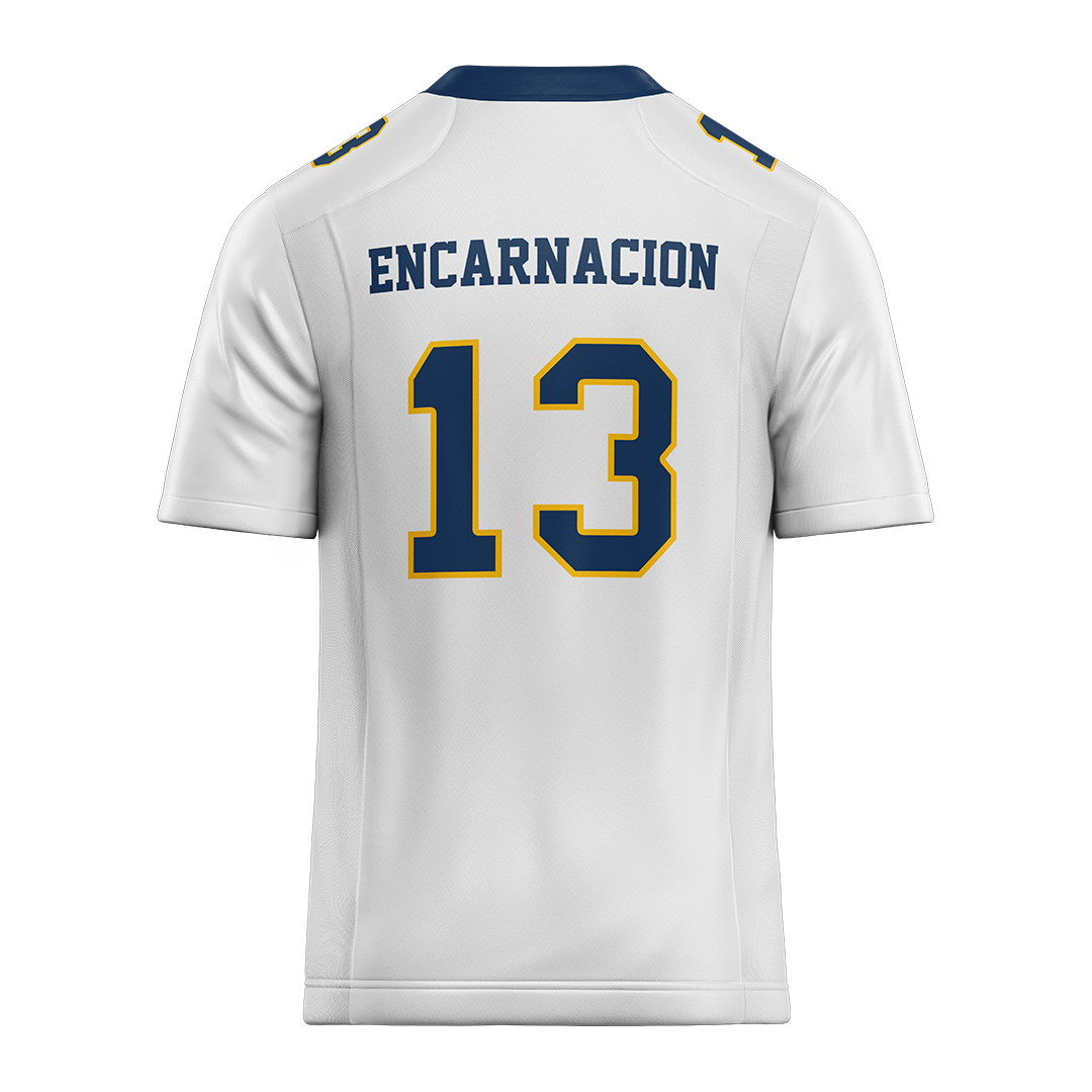 New Haven White Football Jersey - Ricky Encarnacion