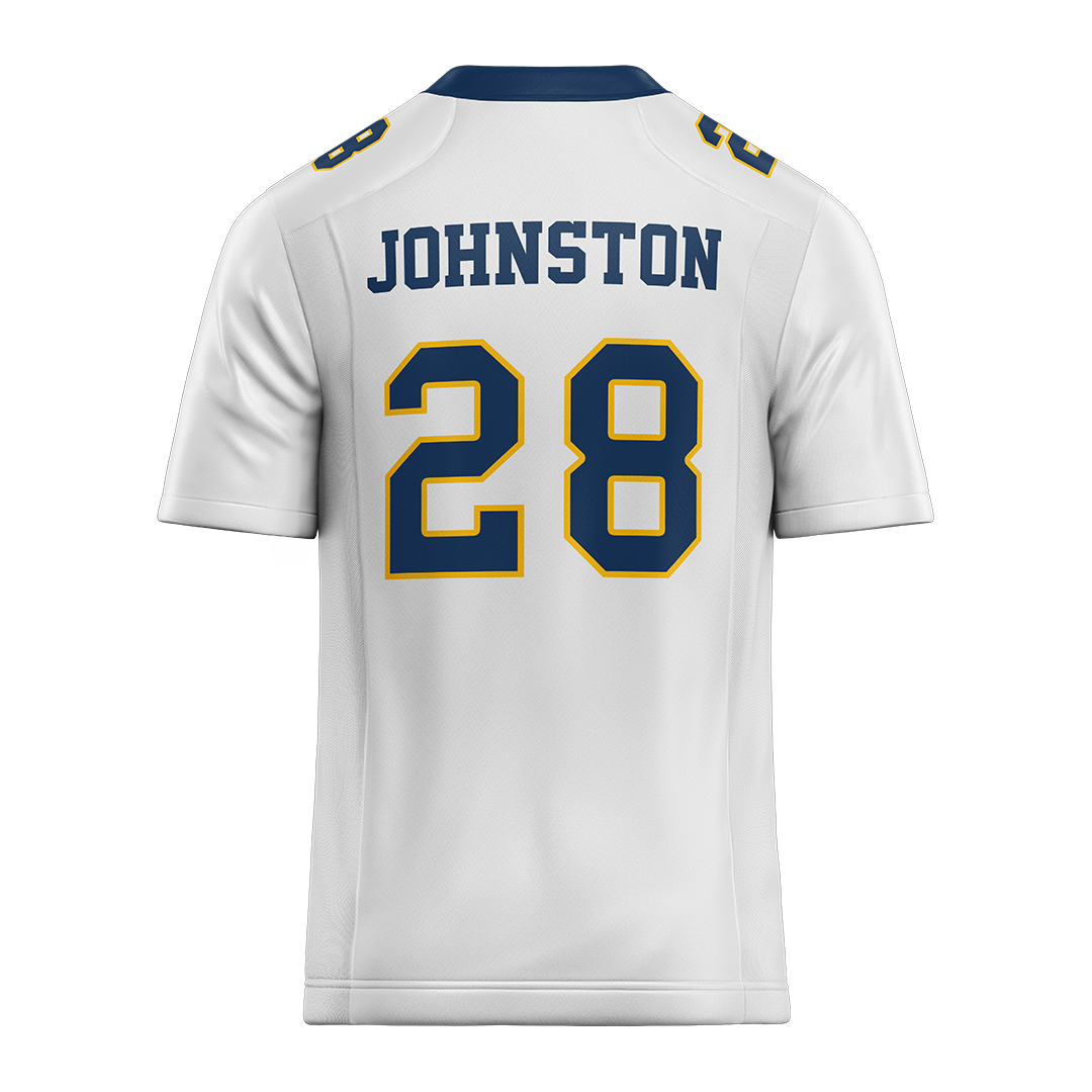 New Haven White Football Jersey - Rowan Johnston