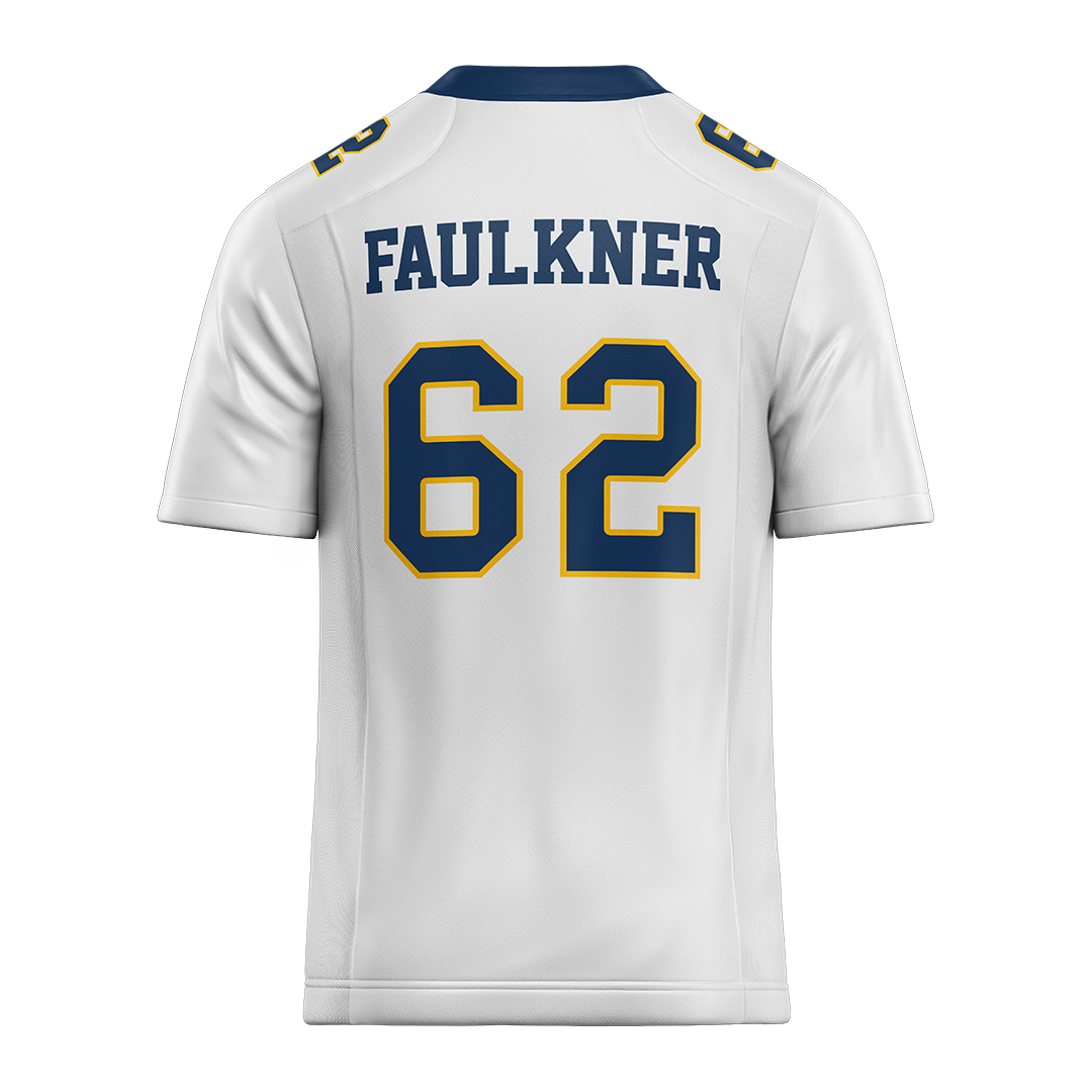 New Haven White Football Jersey - Sam Faulkner
